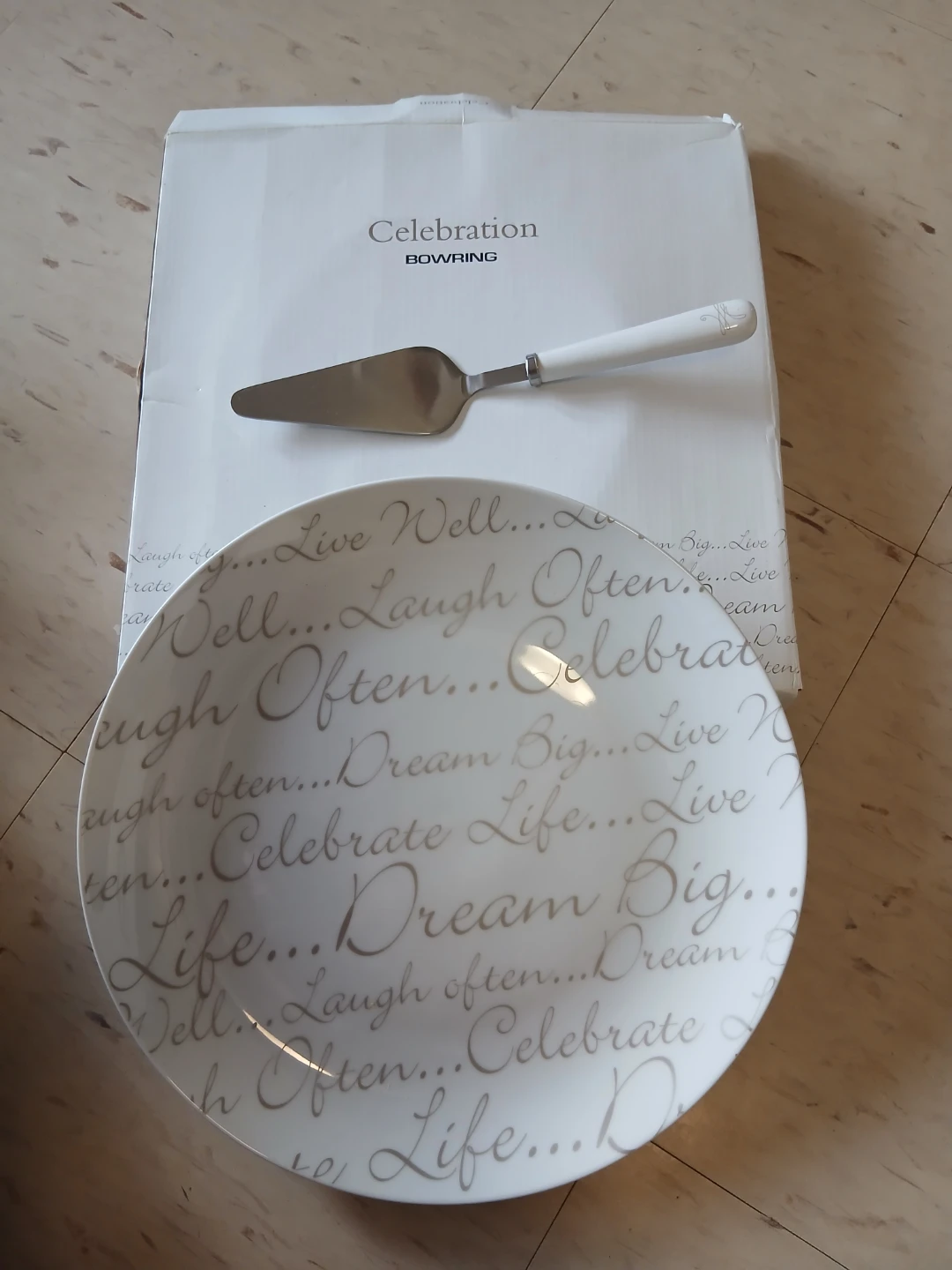 Bowring Celebration Cake Server and Plate Set