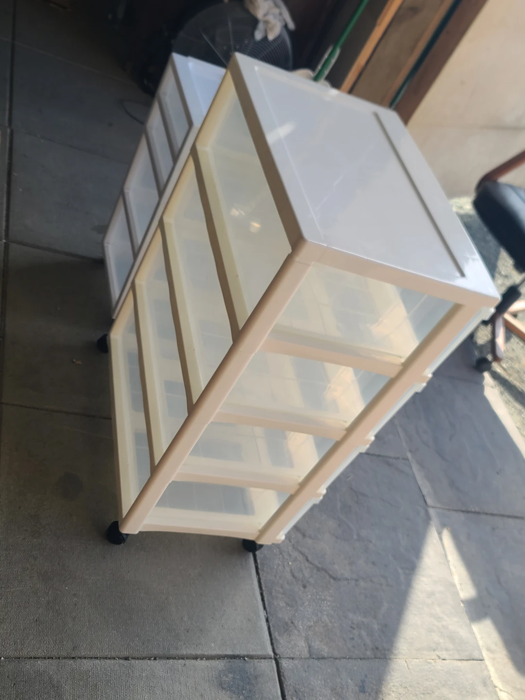 Set of 2 Plastic Storage Drawers on Wheels - Widechest & GSC - photo 2