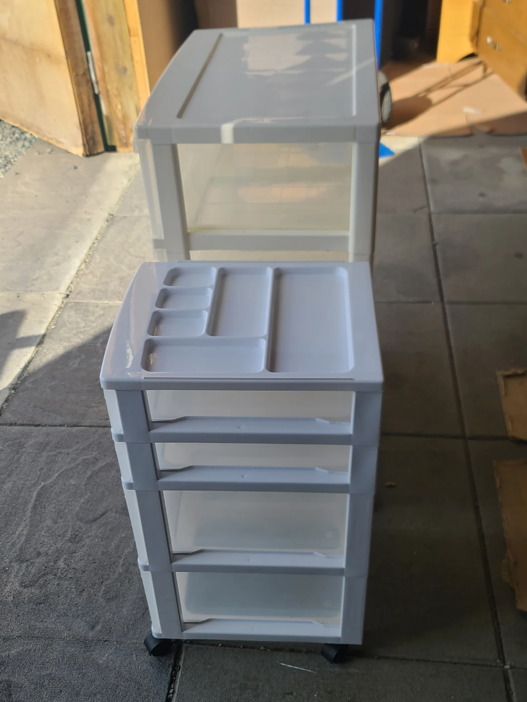 Set of 2 Plastic Storage Drawers on Wheels - Widechest & GSC - photo 3