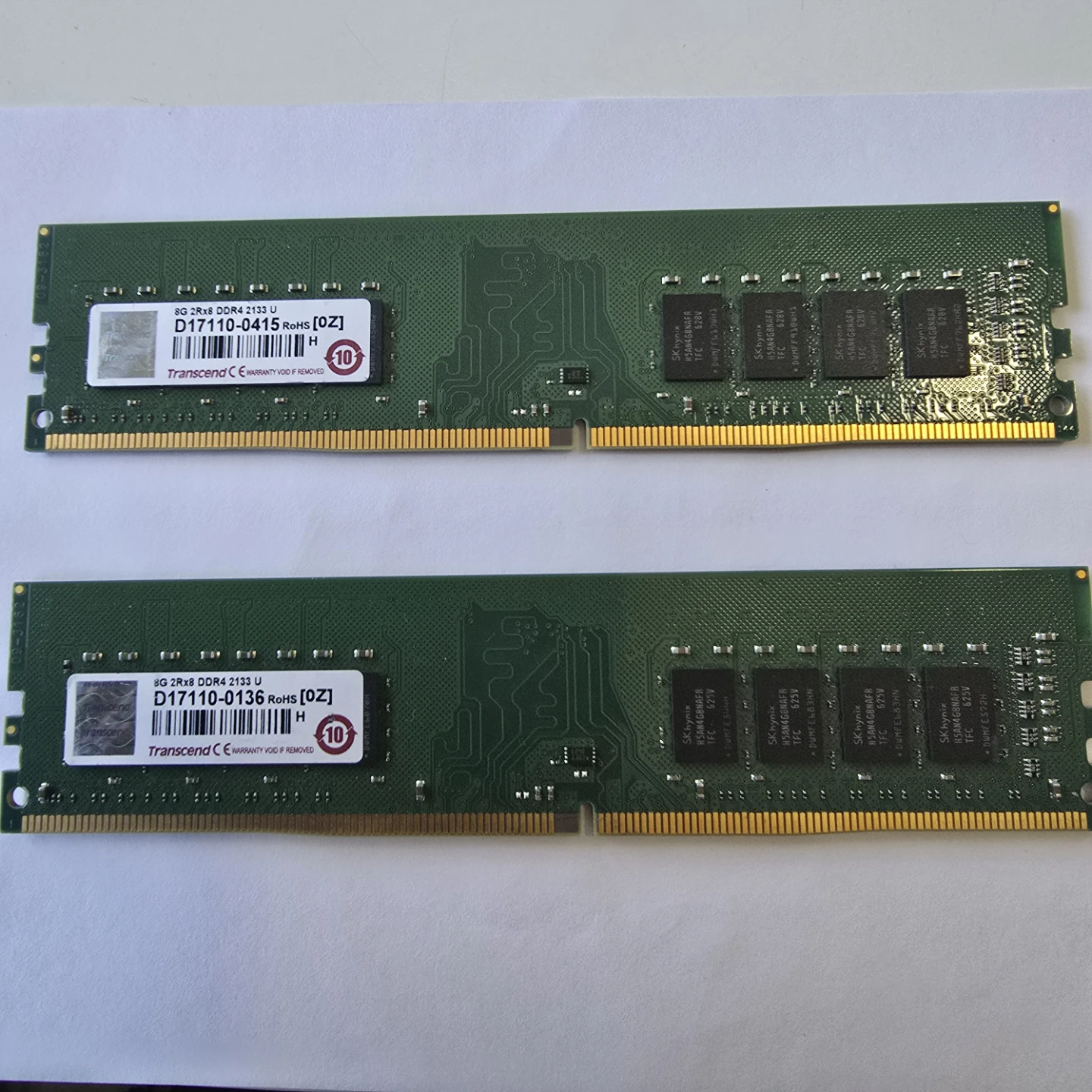 Transcend 8GB DDR4 2133MHz RAM Modules (2x) - photo 2