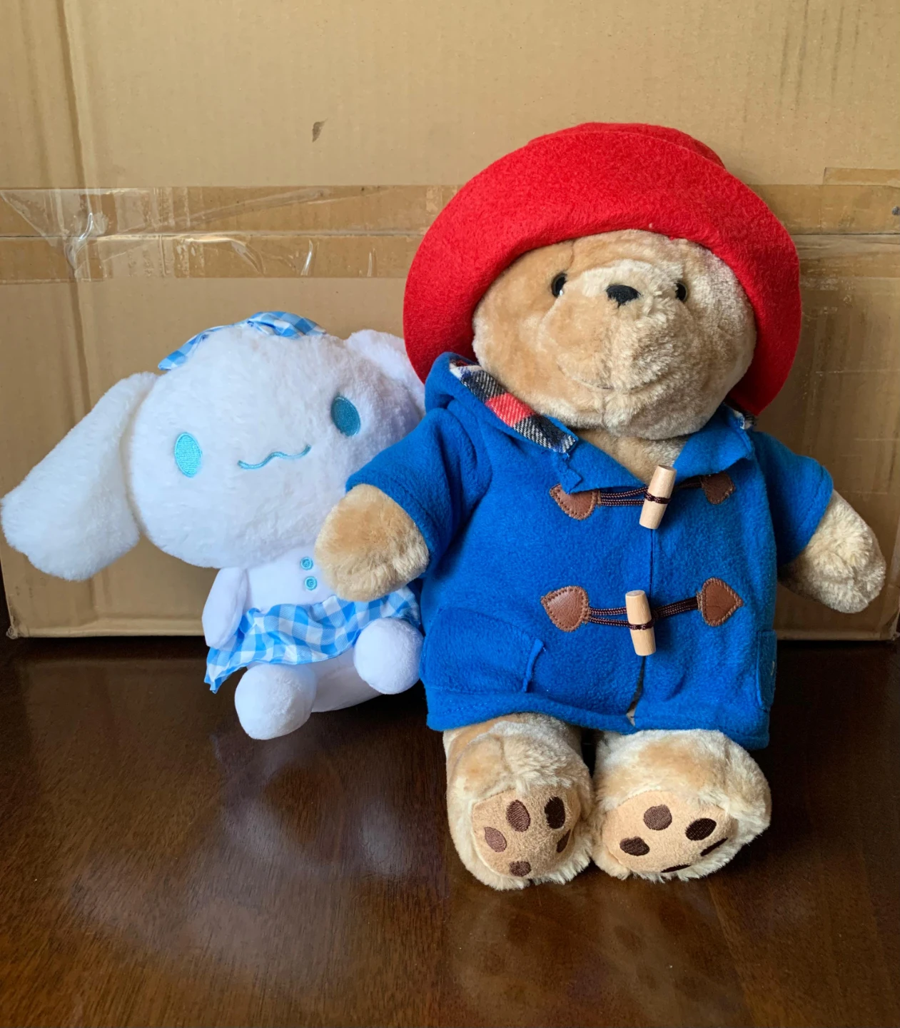 Paddington Bear Plush Toy with Blue Coat and Red Hat