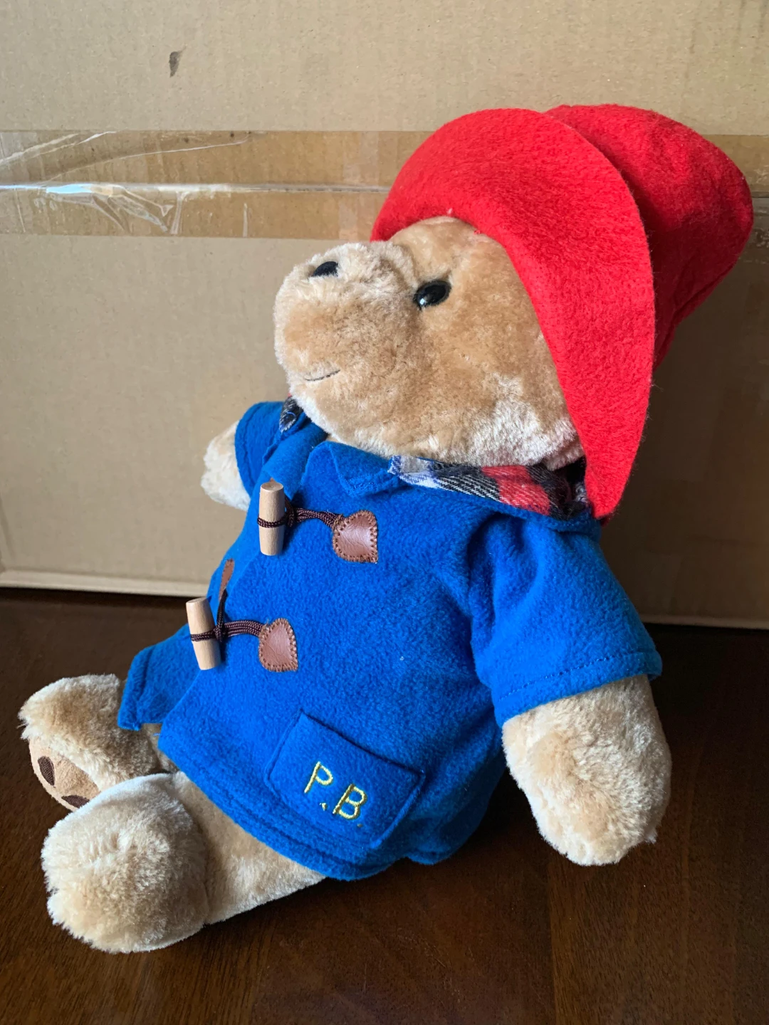 Paddington Bear Plush Toy with Blue Coat and Red Hat - photo 4
