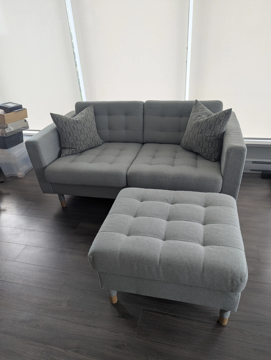 Ikea MORABO Loveseat sofa and Footstool