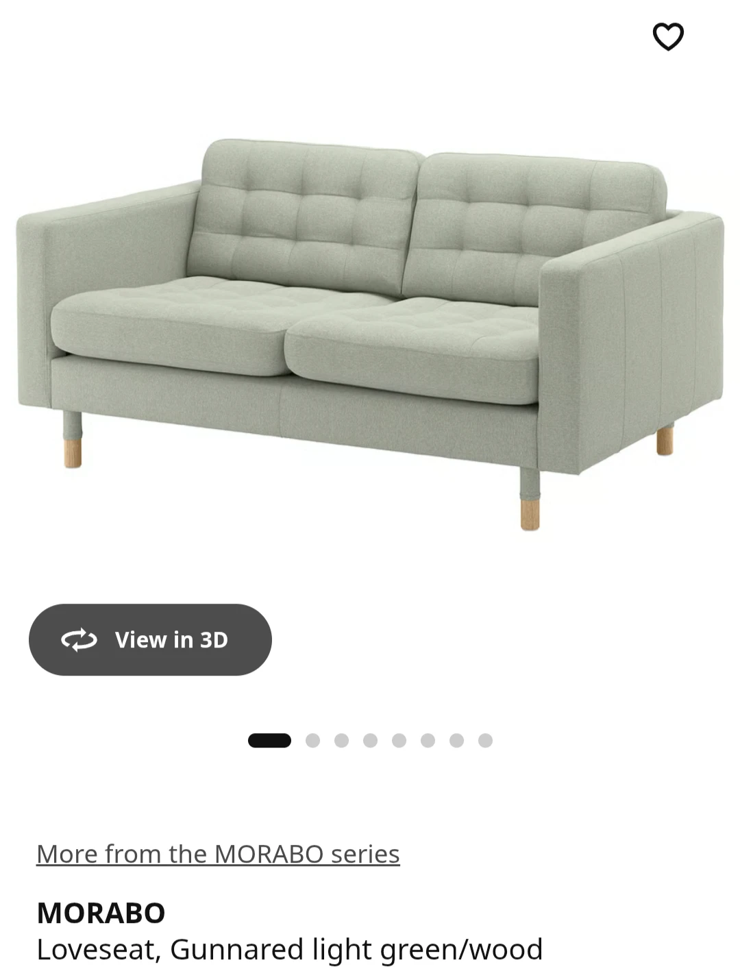 Ikea MORABO Loveseat sofa and Footstool - photo 5