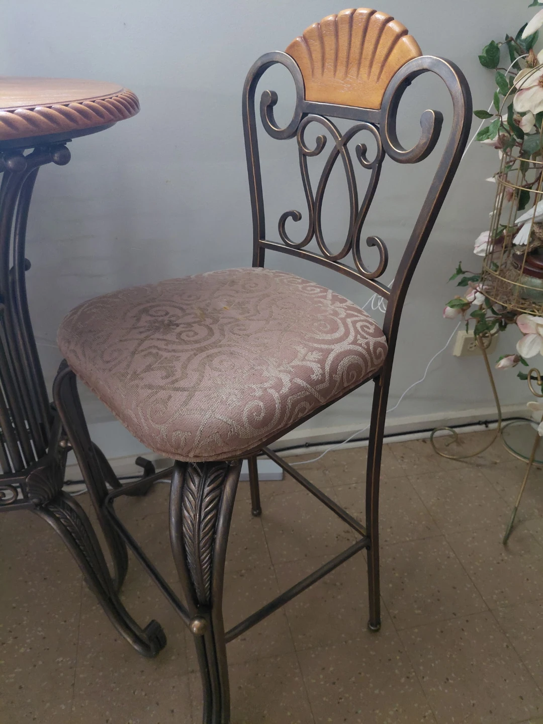 Bar Stool with Upholstered Seat - photo 2