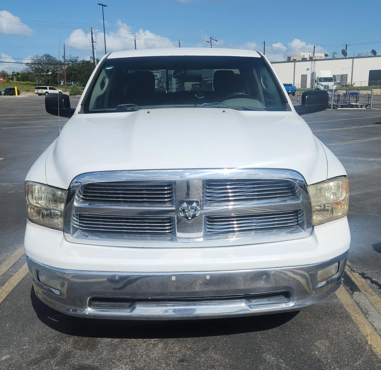 White Ram 1500 Pickup Truck