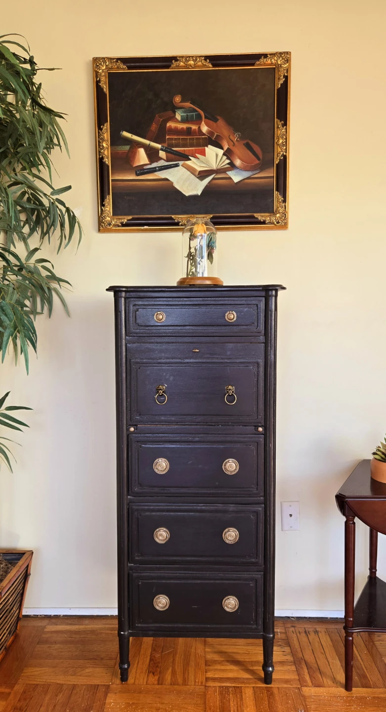 Solid Wood 5 Drawer Secretary Desk/Tallboy Dresser - photo 3