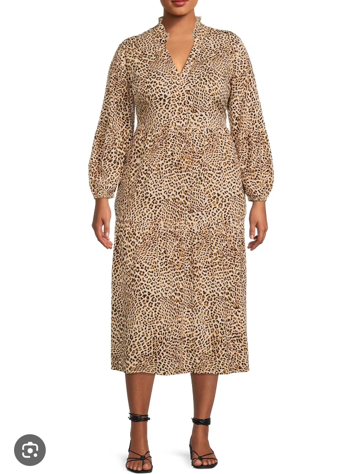 Ladies Plus Size Animal Print Dress NWT 🌱 - photo 4