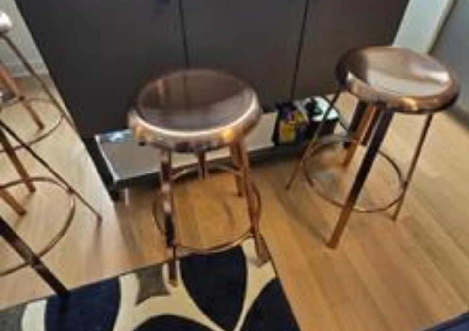 Set of 4 Copper Bar Stools - photo 4