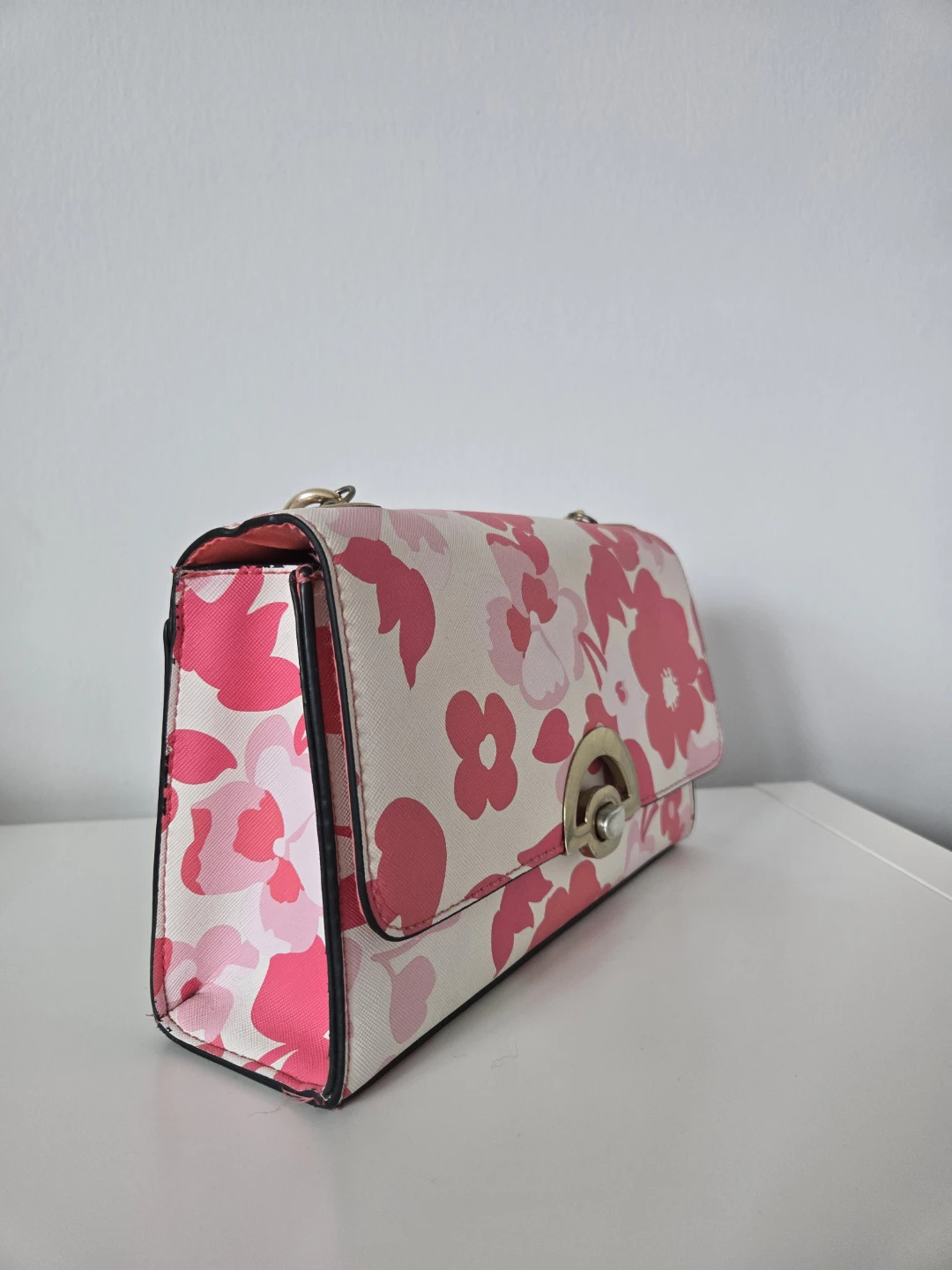 Pink Floral Chain Shoulder Bag - photo 3