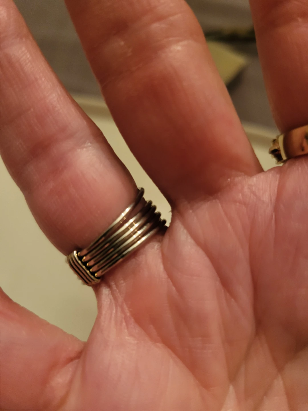Stacking Ring with Blue Stones - photo 5