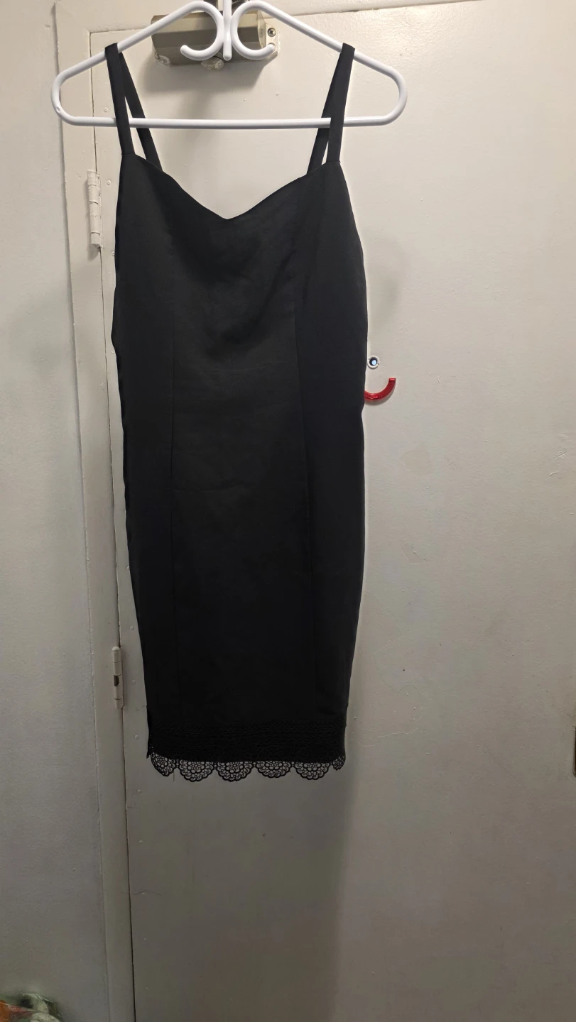 Illy London Black Lace Trim Dress Size 12 - photo 3