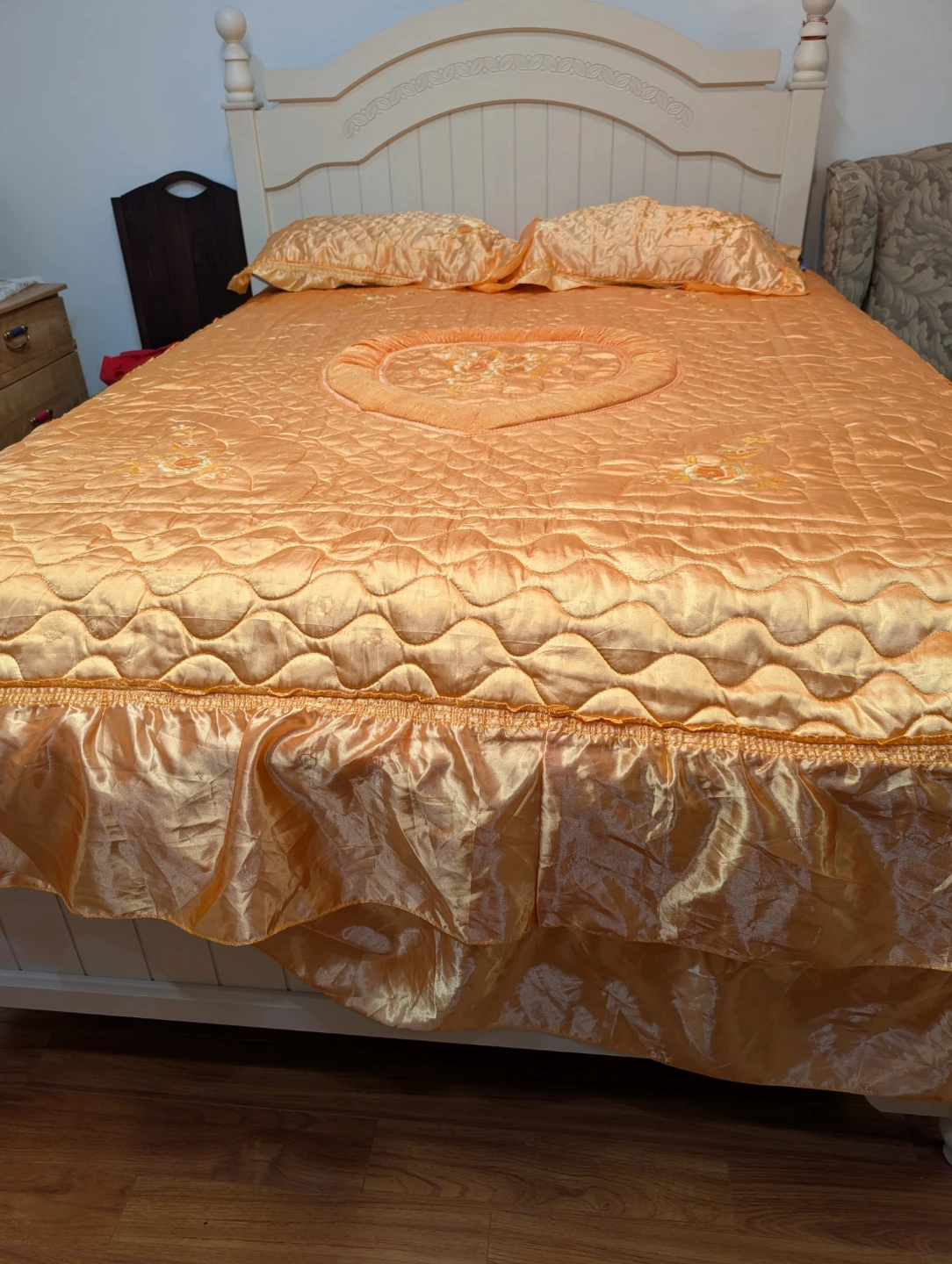 Pink and Orange Quilt Bedspread Set $40 both - photo 2