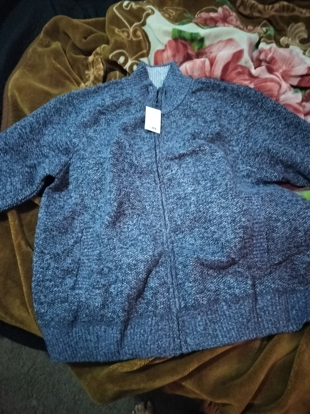 Brandnew with tags Blue Zip-Up Sweater
