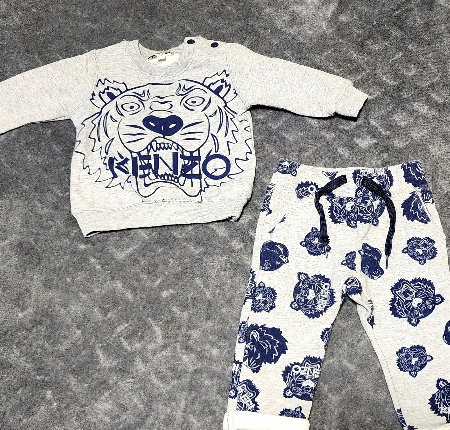 Kenzo Kids Grey Tiger Sweatshirt & Pants Set - 6M/68