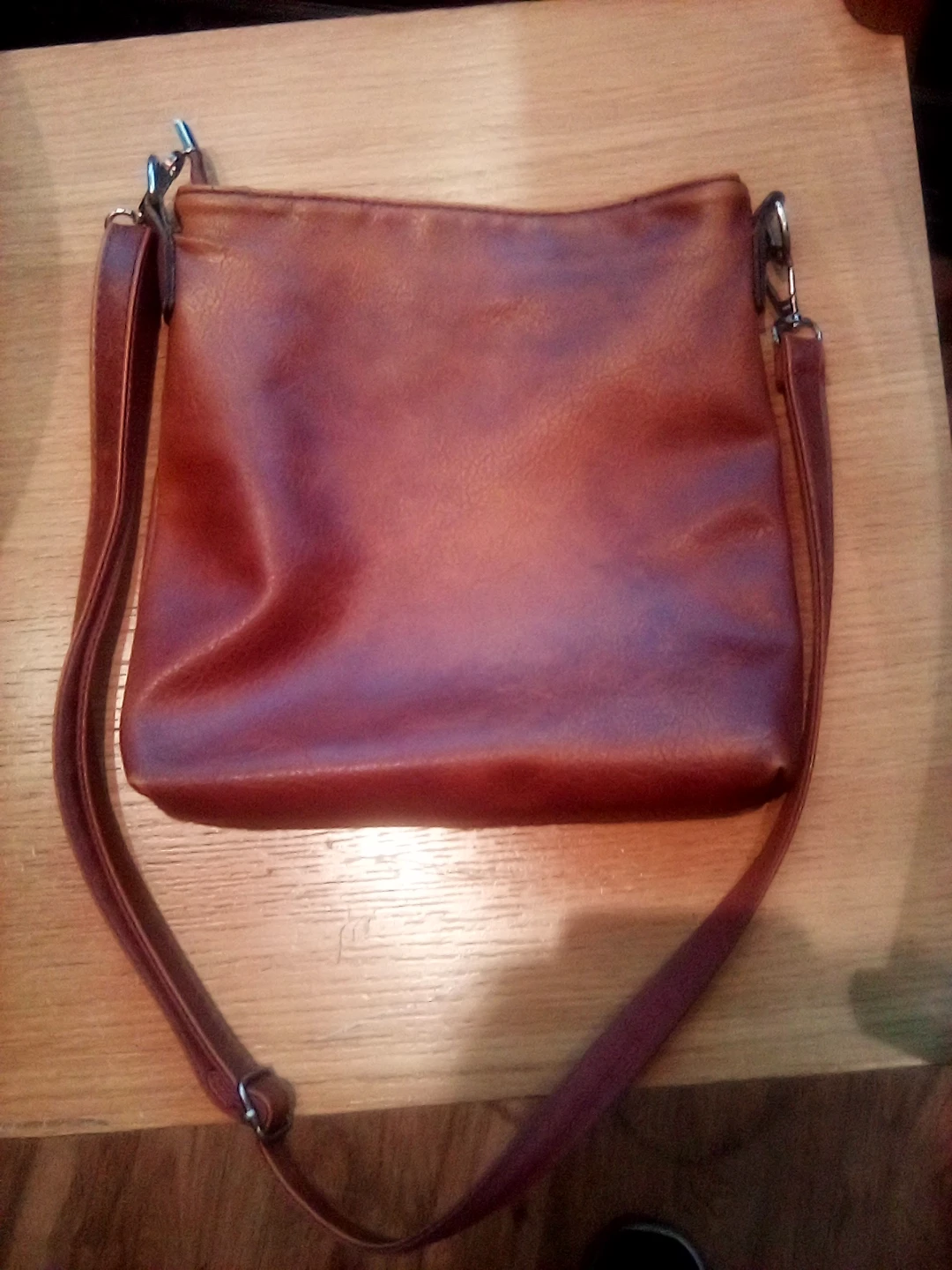 Brown Faux Leather Crossbody Bag - photo 2