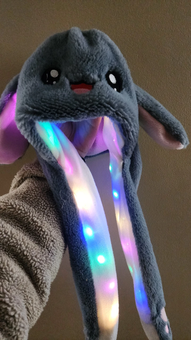 Bunny Hat with Moving Ears and Lights