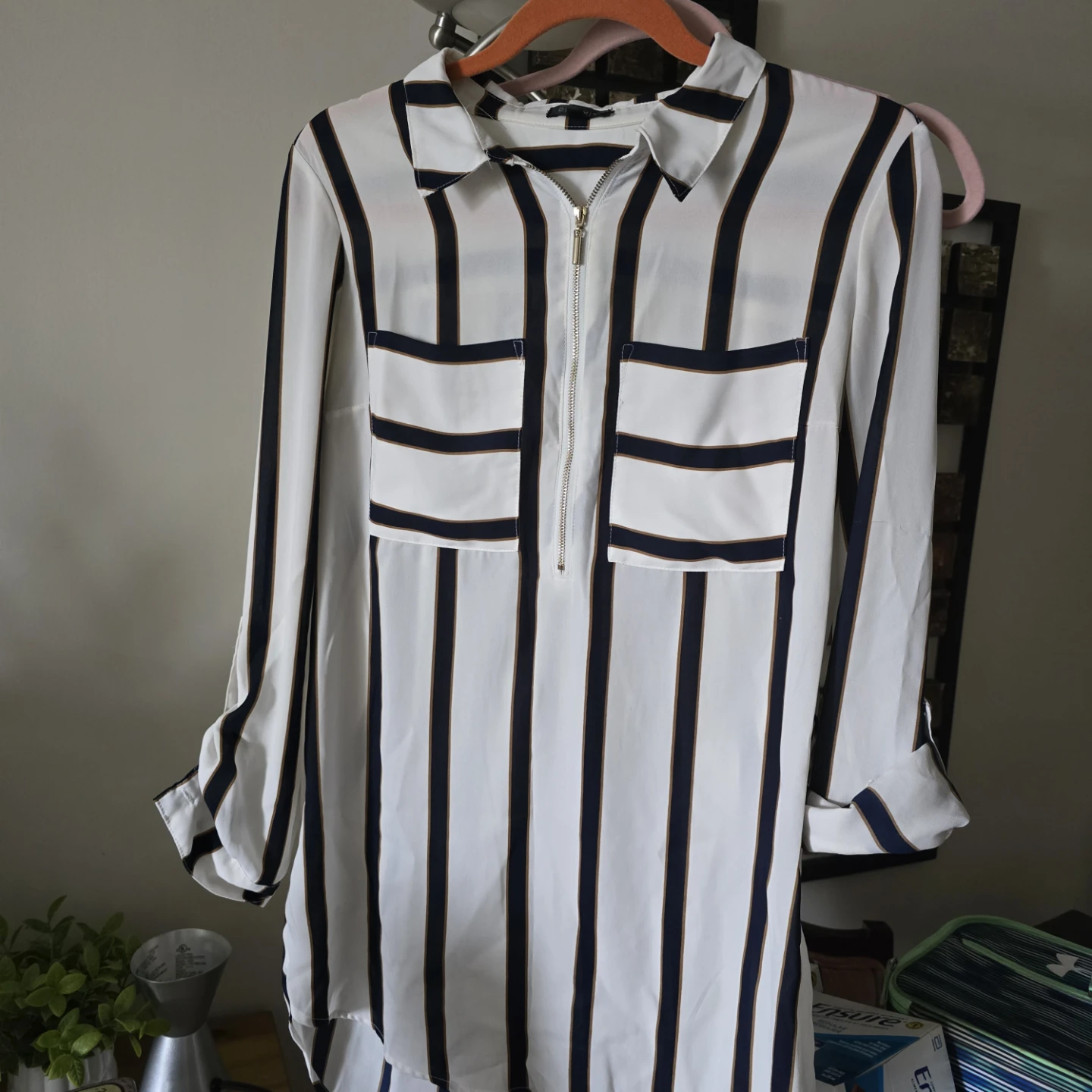 Dynamite Striped Blouse
