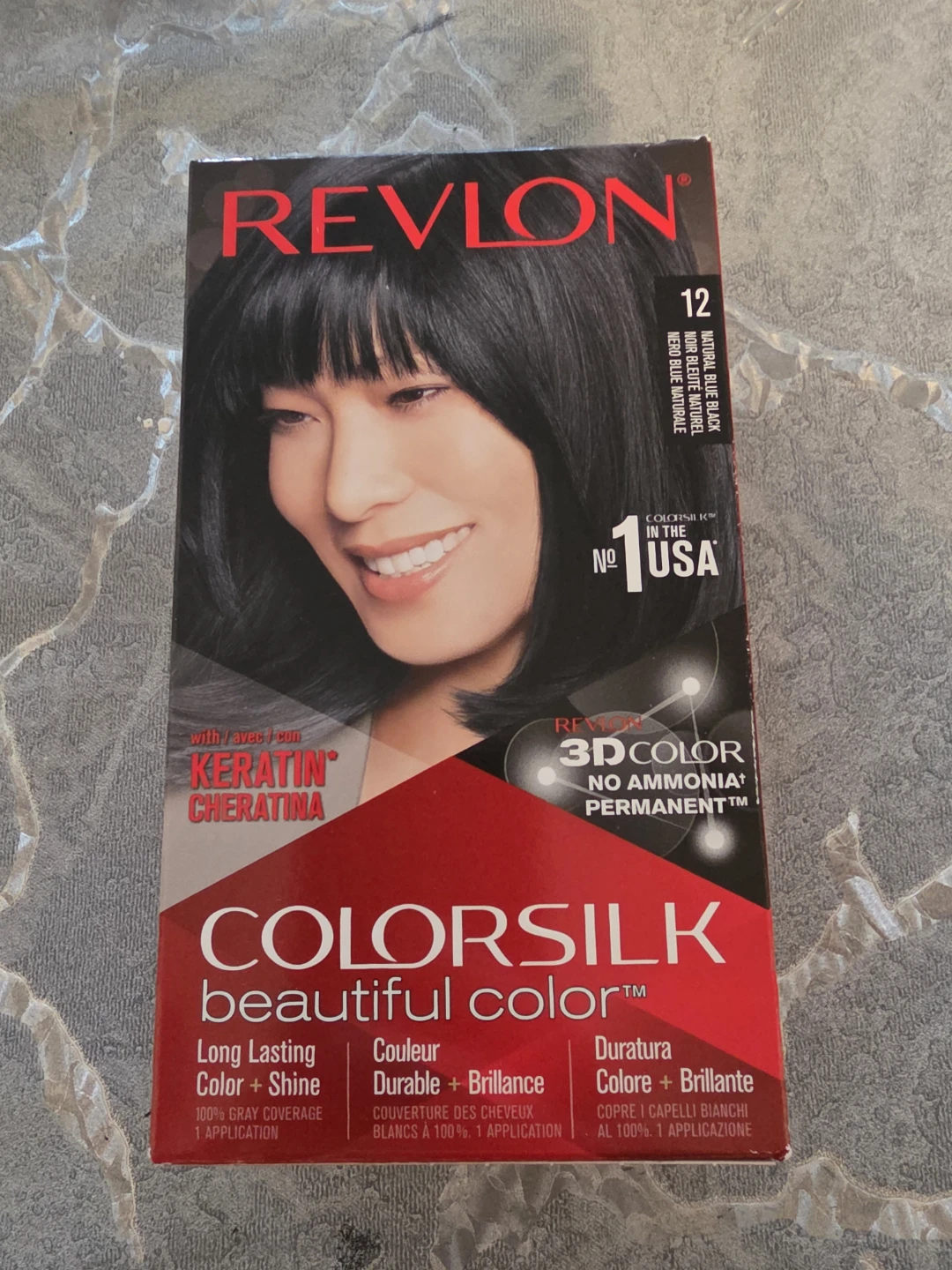 Hair color natural blue black