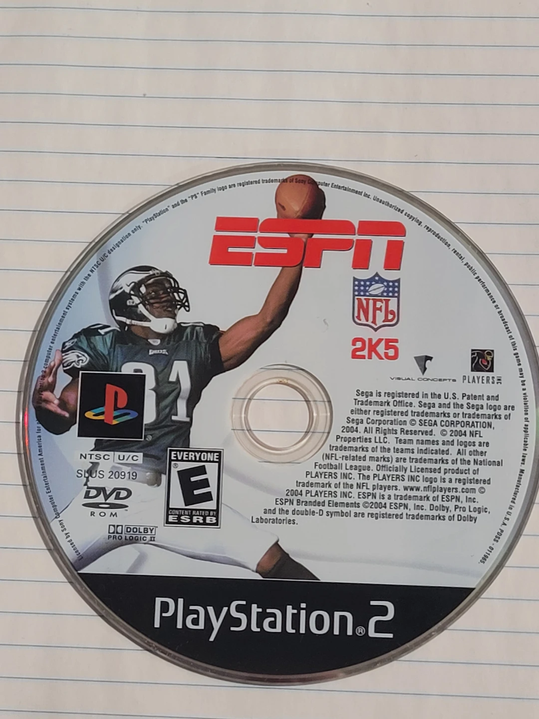 🌱ESPN NFL 2K5 PlayStation 2 Video Game