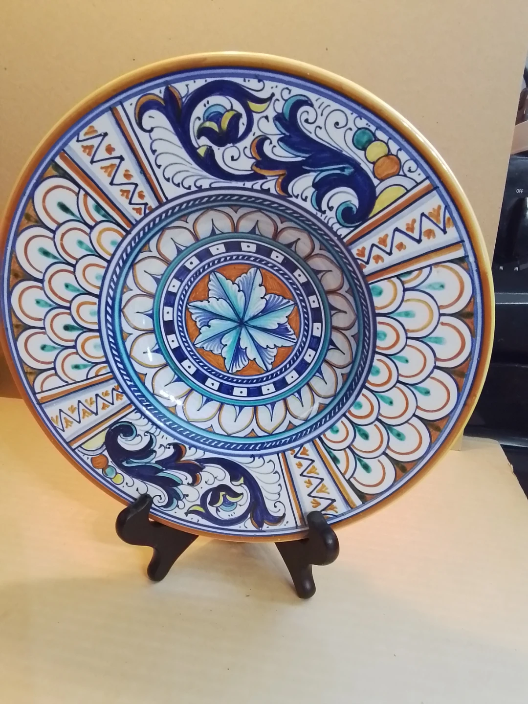 Hand-Painted Ceramic Decorative Plate - Made in Italy