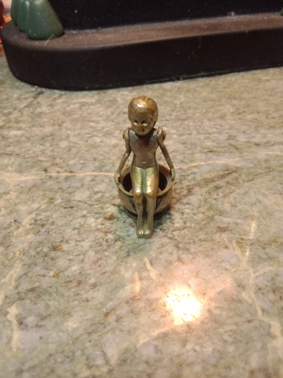 Late 1800 lady on the pot cigar cutter brass.