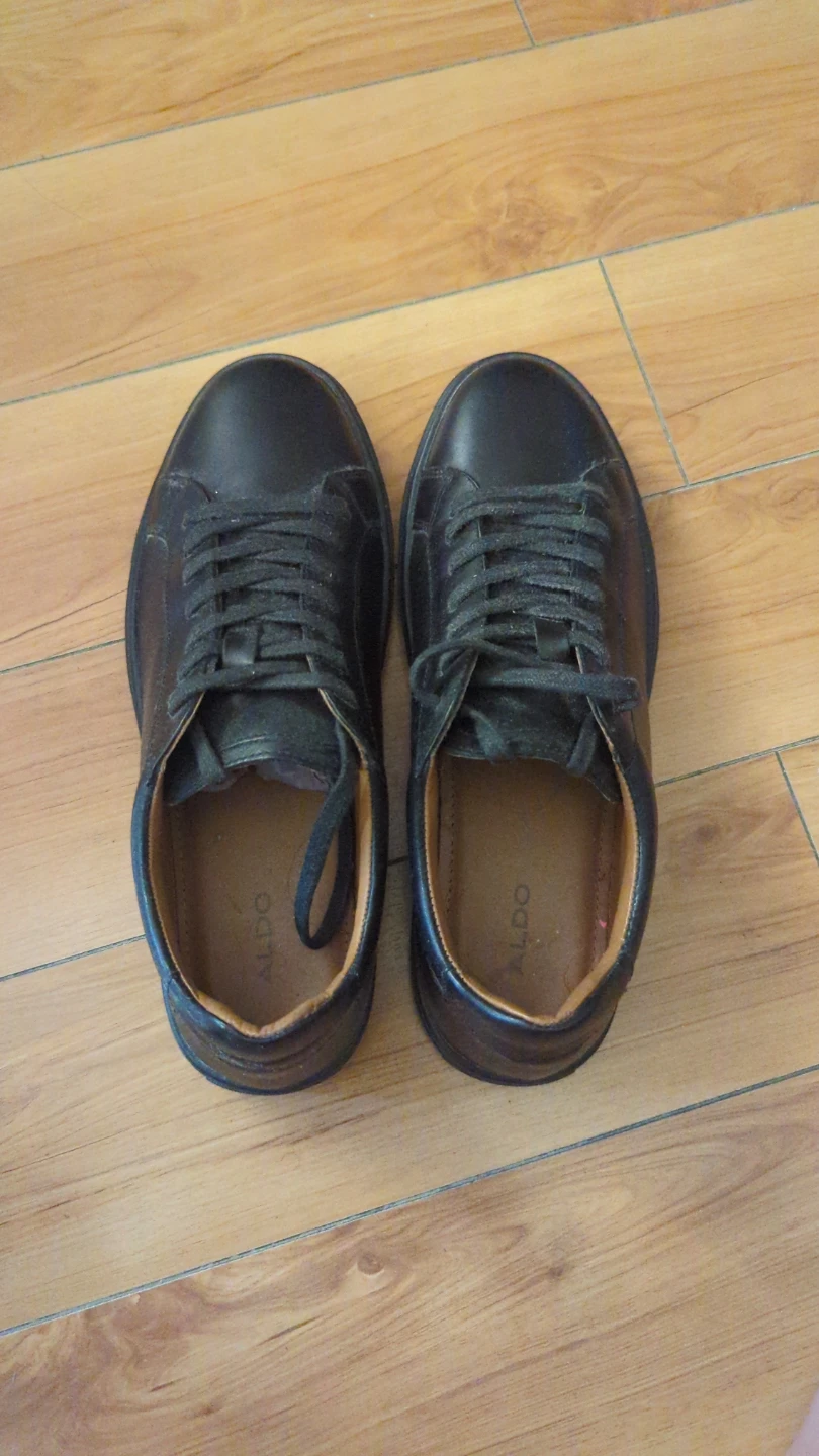 ALDO Black Leather Sneakers - Men's Size 9.5