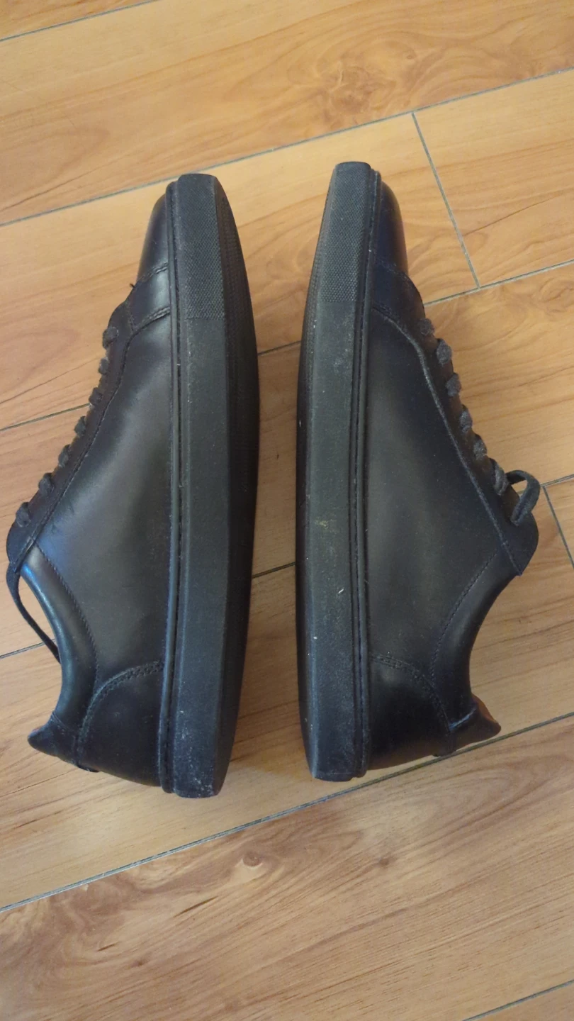 ALDO Black Leather Sneakers - Men's Size 9.5 - photo 2