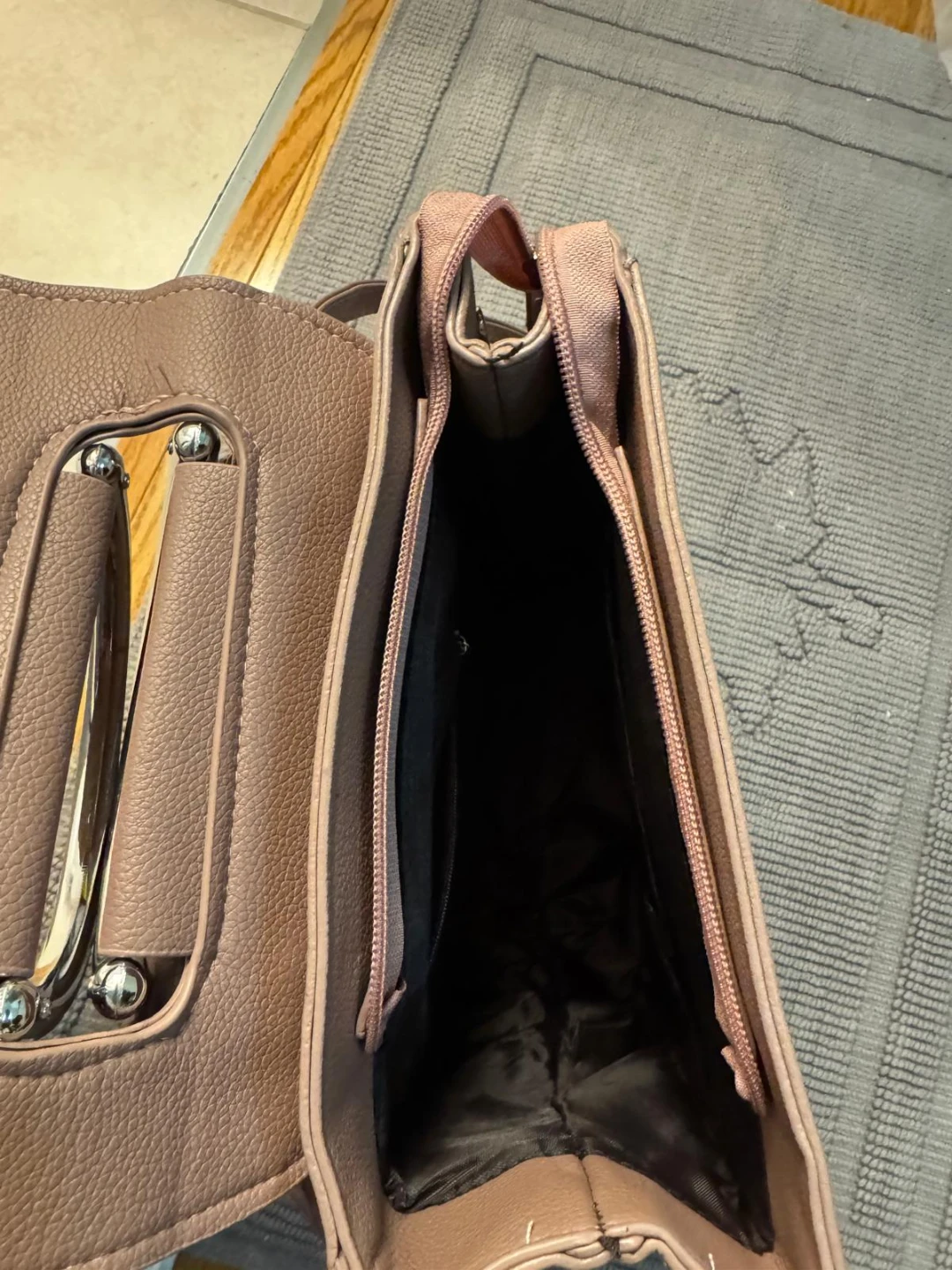 Pink  Leather Backpack Purse - photo 2