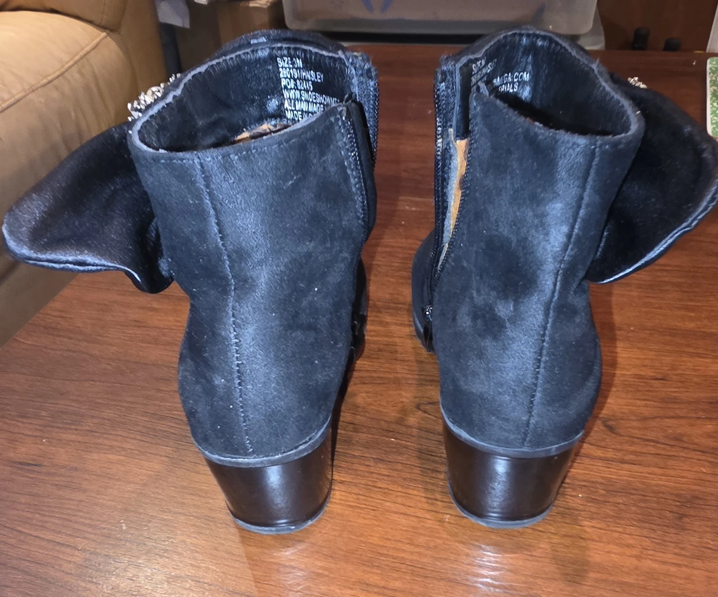 Sophia Taylor Black Ankle Boots with Embellishments - photo 2