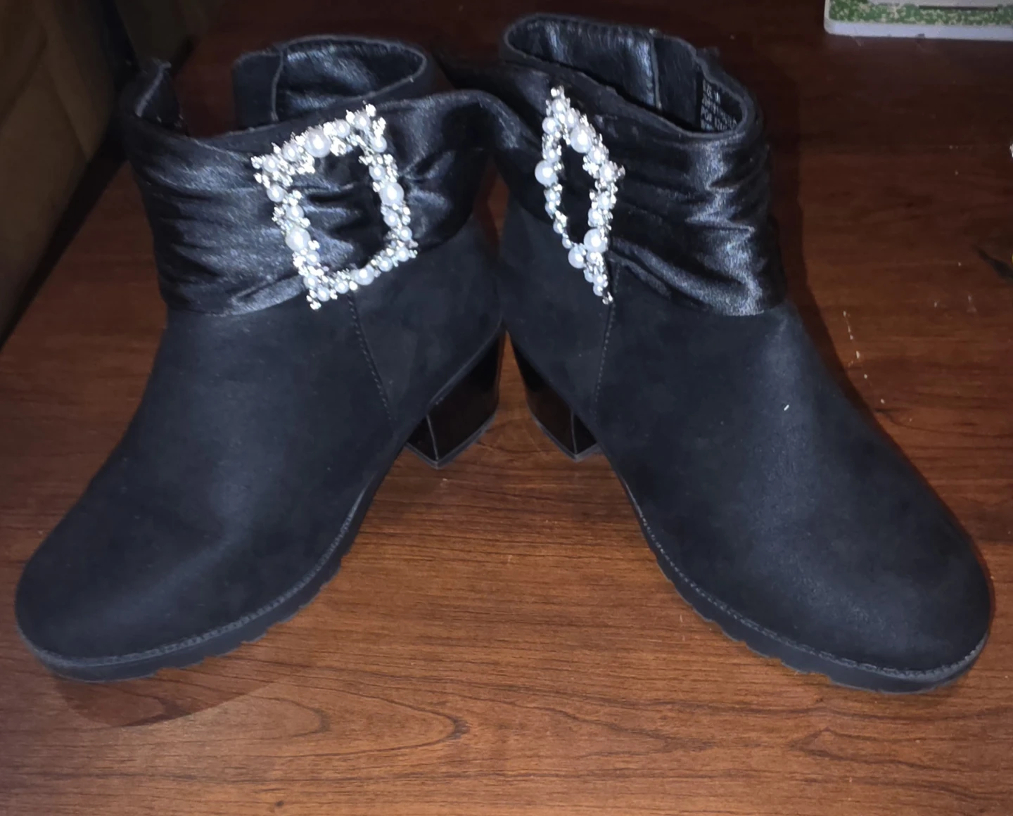 Sophia Taylor Black Ankle Boots with Embellishments - photo 3