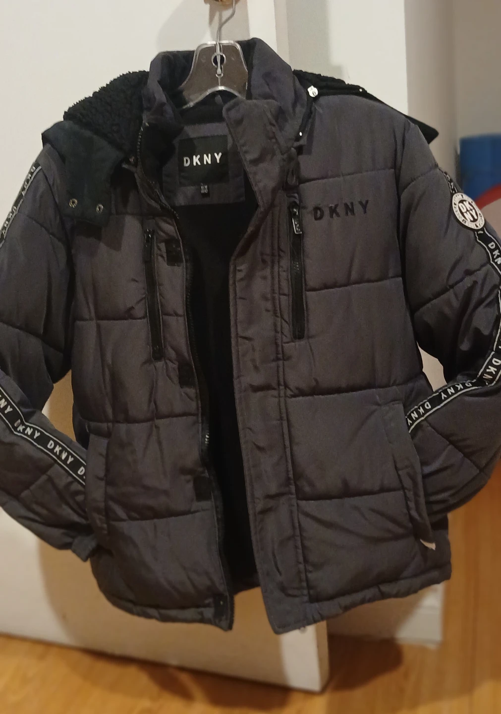 DKNY Puffer Jacket with Sherpa Lined Hood - photo 4