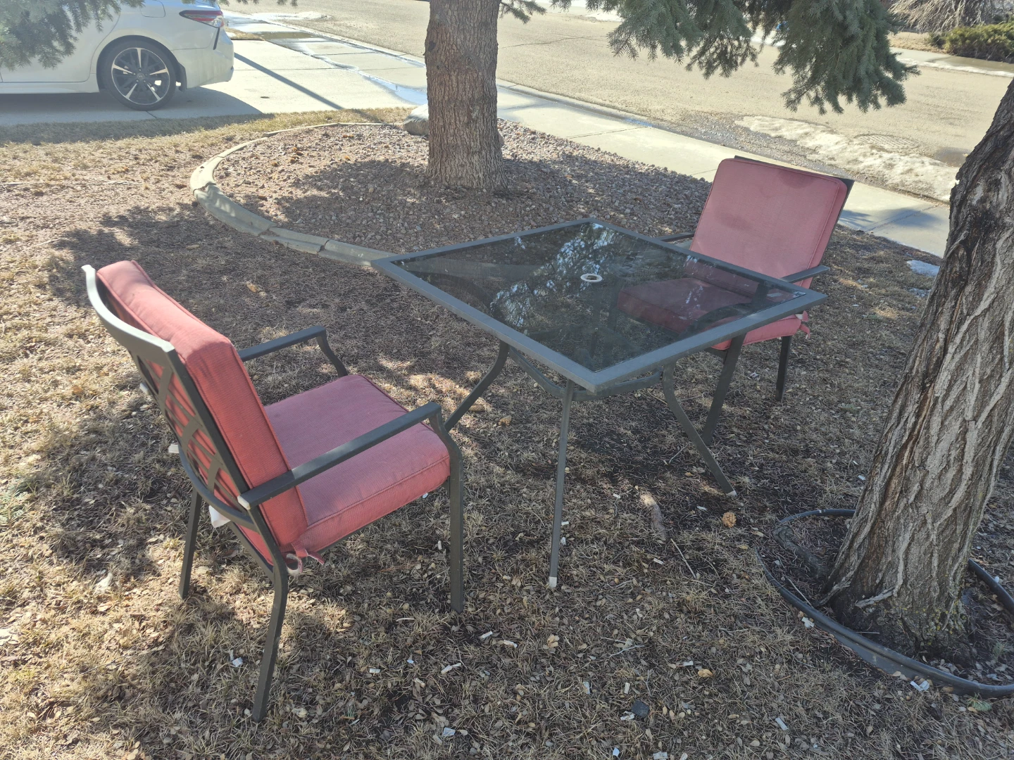 Glass Top Patio Table with 2 Chairs - photo 4