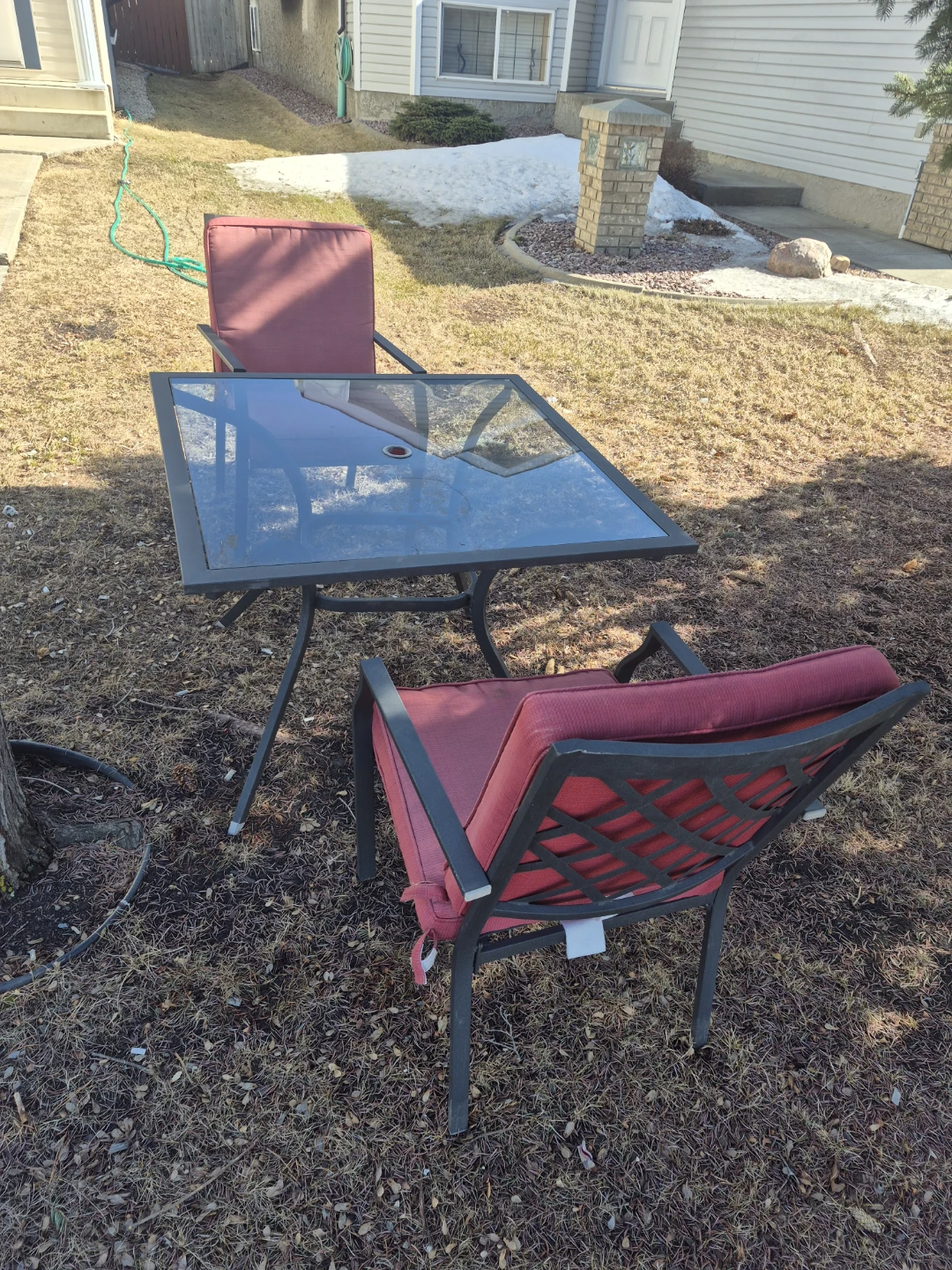 Glass Top Patio Table with 2 Chairs - photo 5