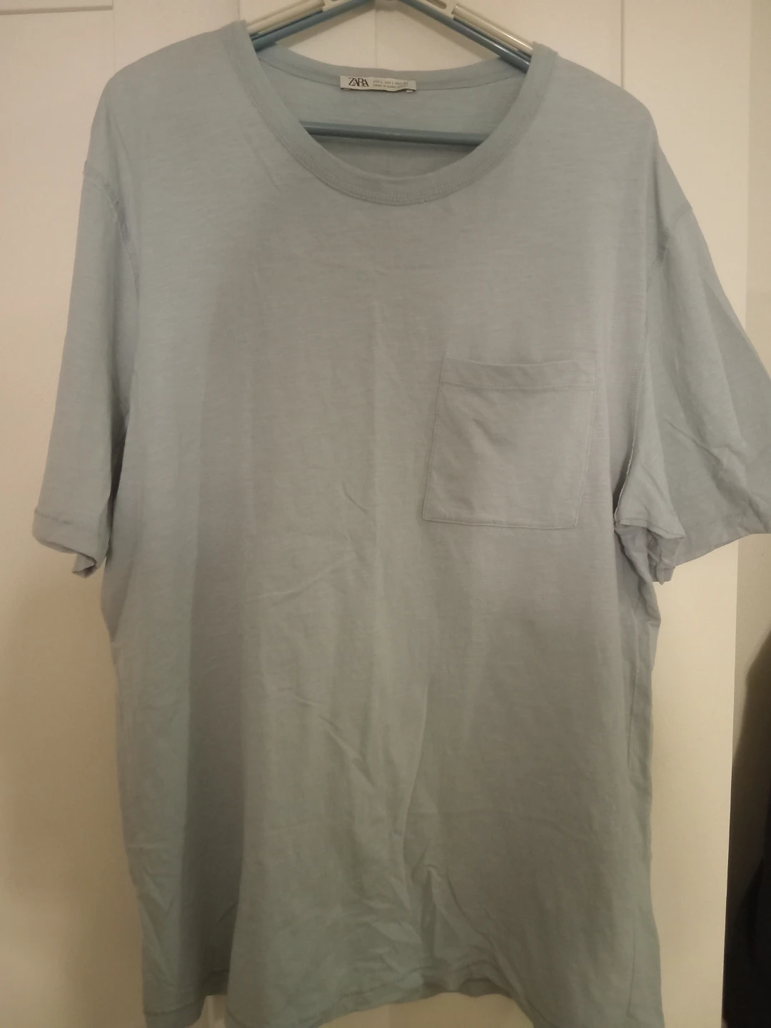 Zara Light Blue Pocket T-Shirt - Size L - photo 3