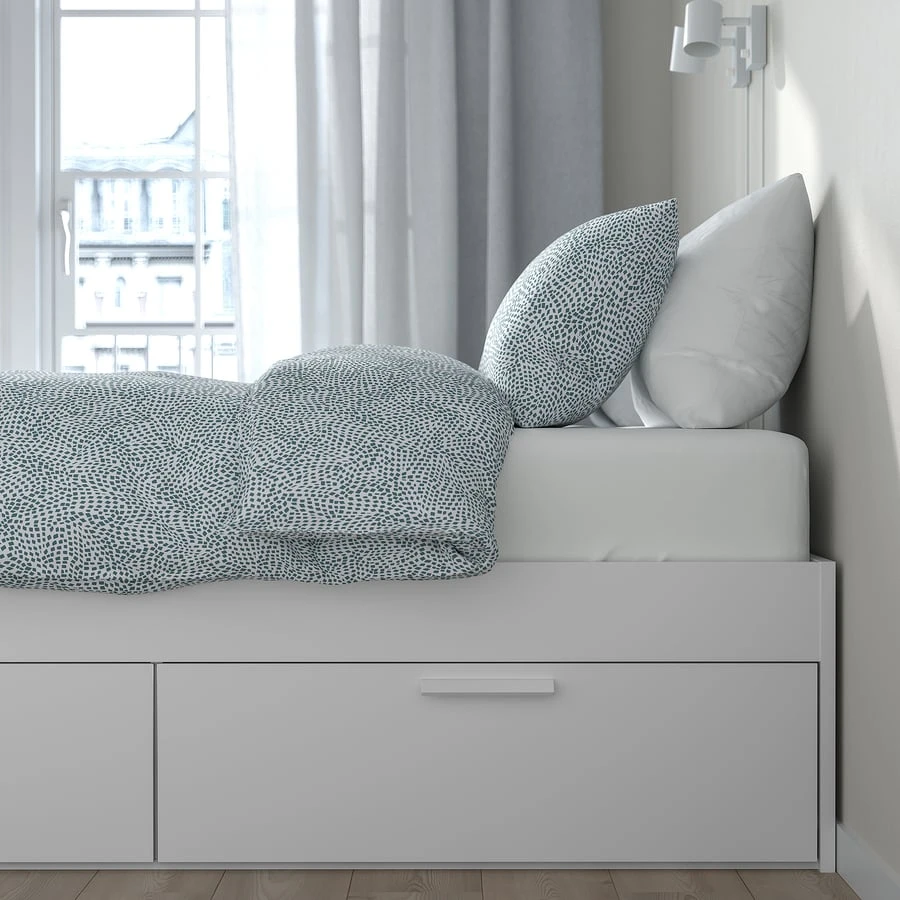 White Bed Frame with Storage Drawers - photo 4