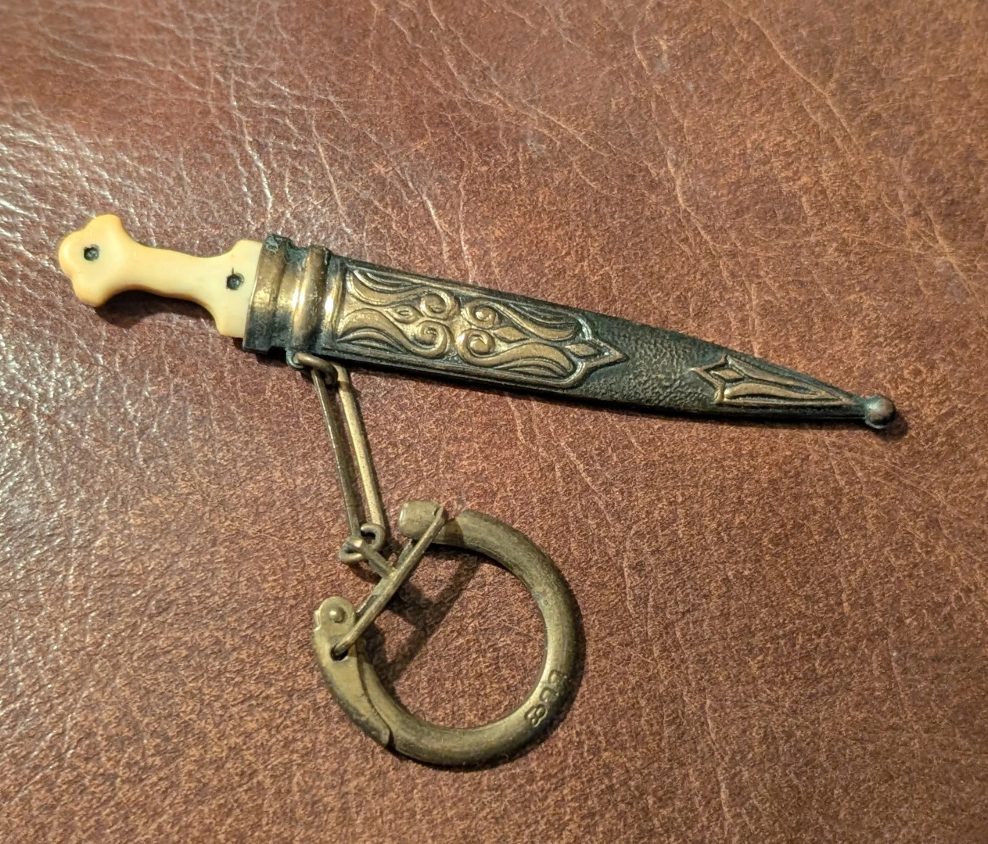 Decorative Dagger Keychain with Ornate Sheath - photo 2
