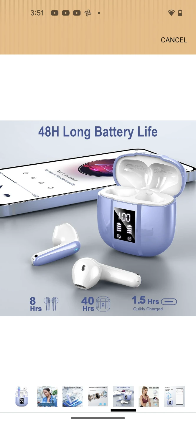 Renimer Wireless Earbuds Bluetooth 5.3 Headphones - photo 5