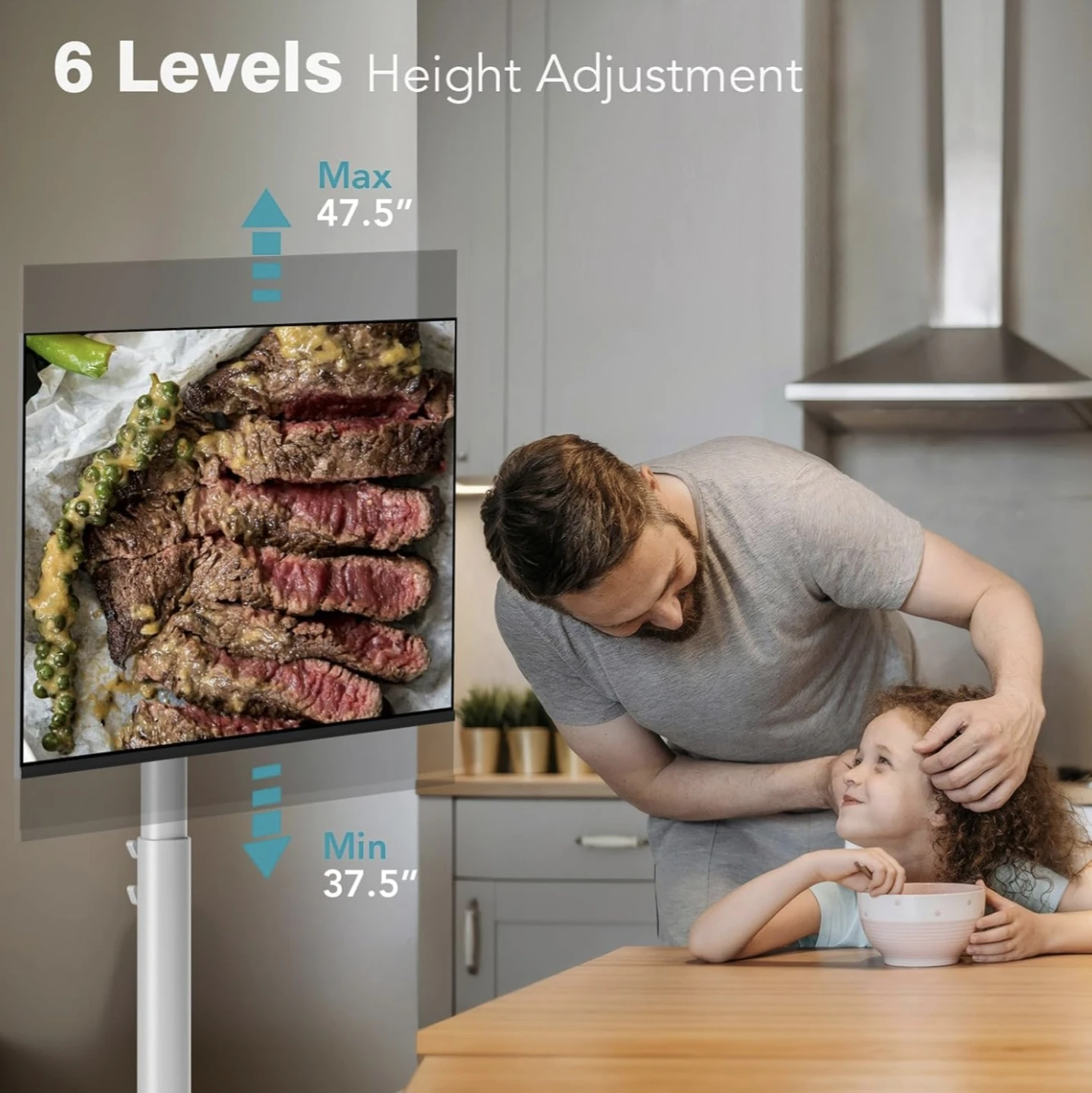 LLDEPLL Floor Mobile TV Stand with Power Outlet - photo 4