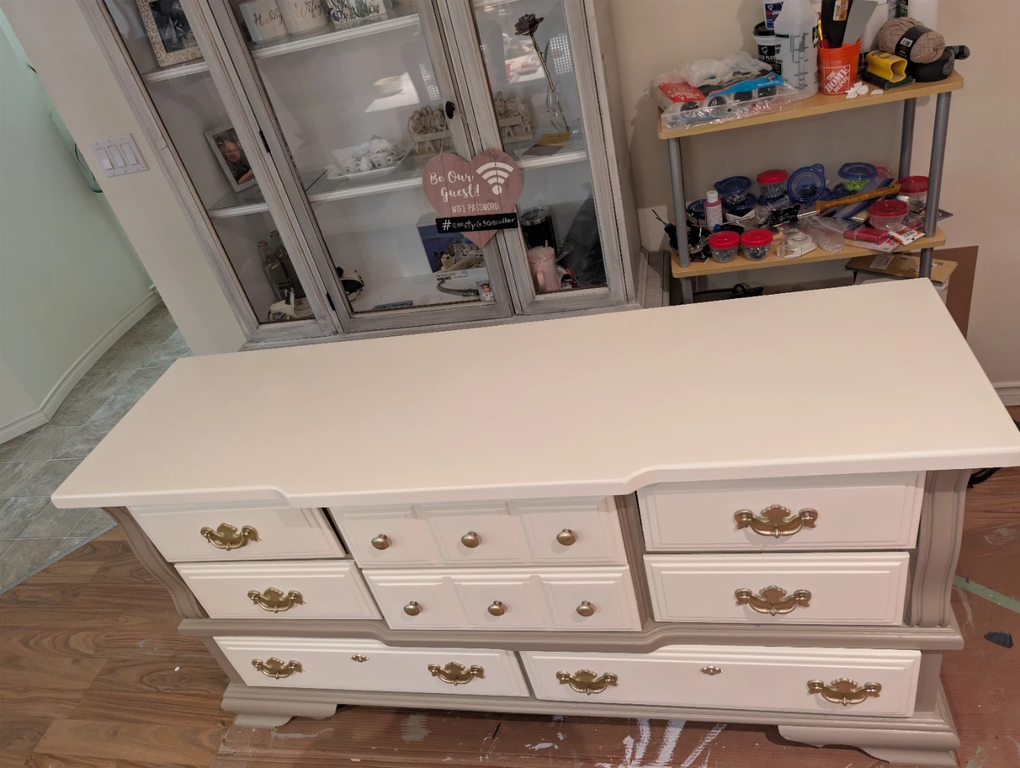 Antique Grey Dresser - photo 5