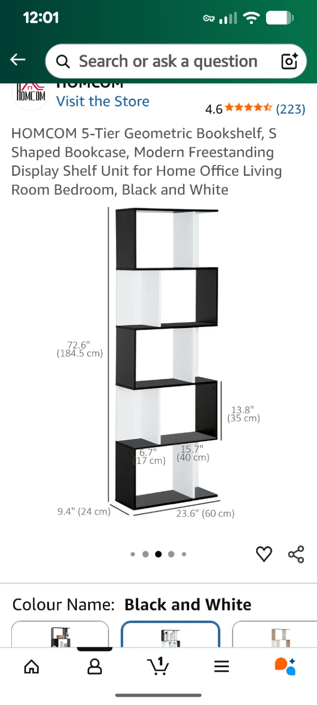 Almost brand new book or display cases