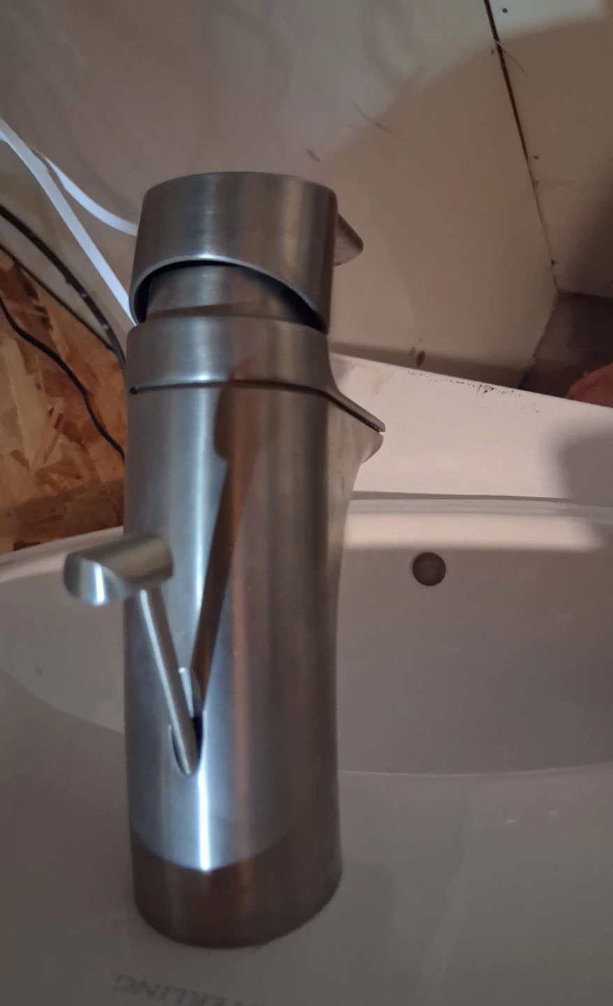 White Bathroom Sink with Faucet - photo 3