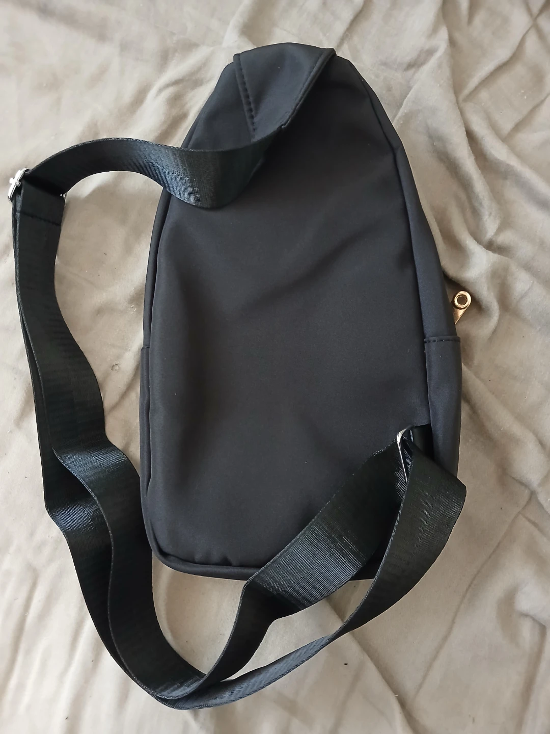 Black Quilted Sling Crossbody Chest Bag - photo 3