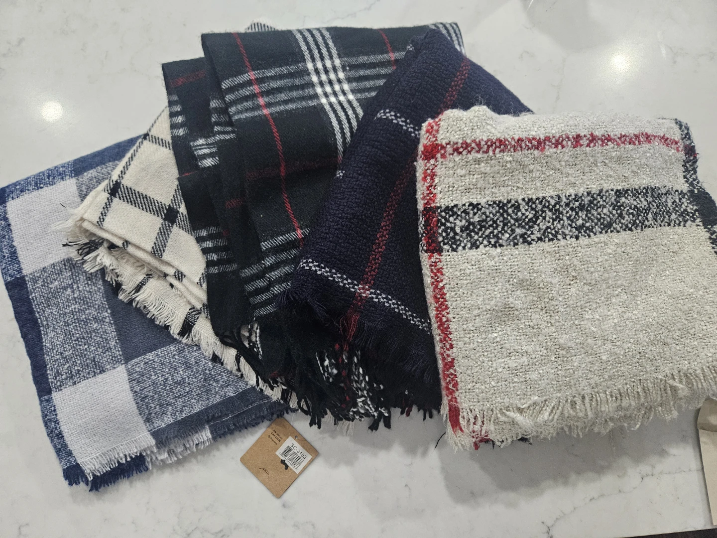 5 Plaid Blanket Scarves (sold separately)