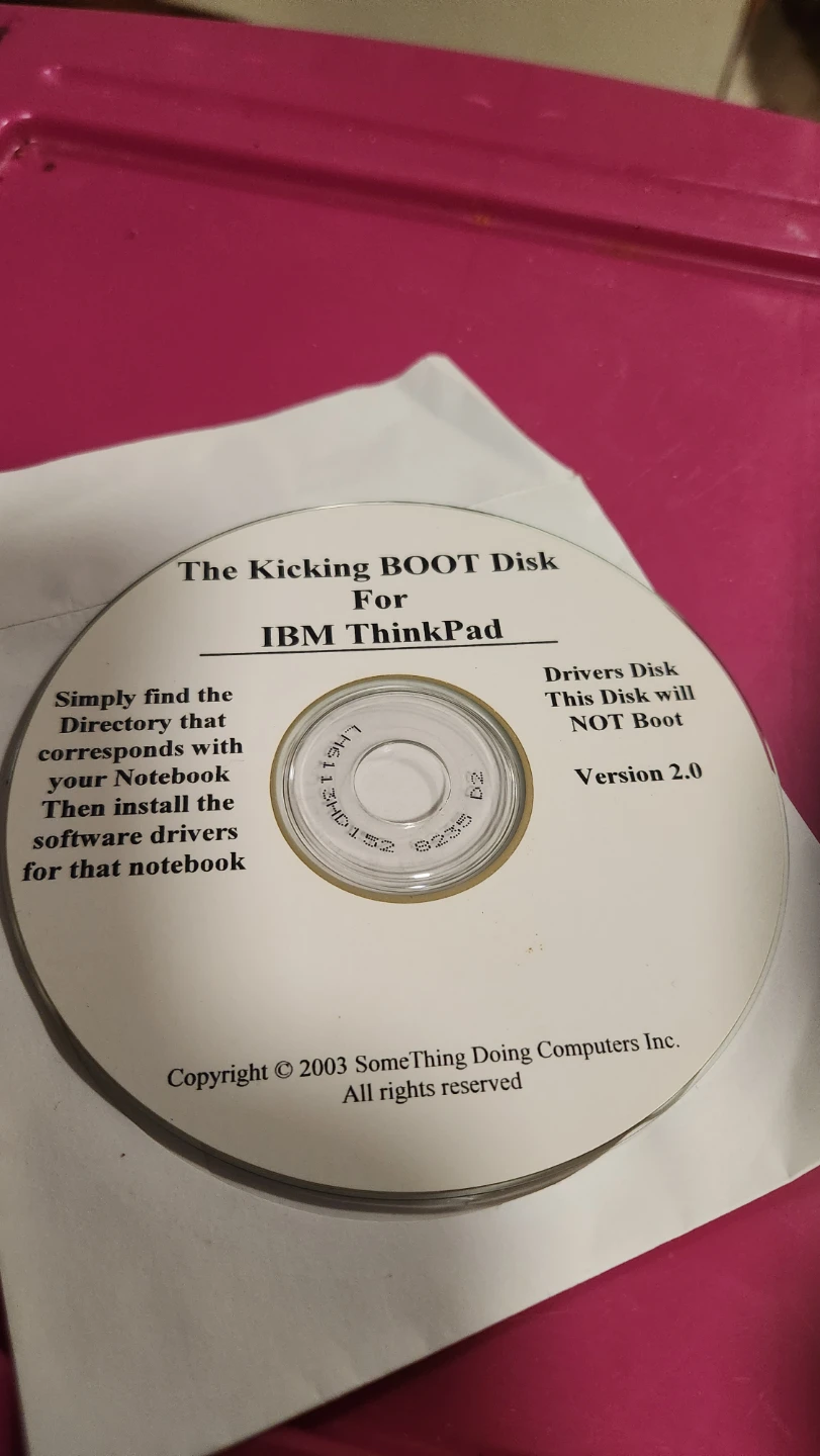 IBM ThinkPad Boot Disk & Floppy - photo 4