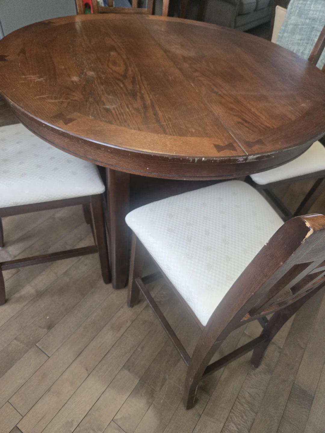 Wooden Counter Height Dining Set with 4 Chairs - photo 4