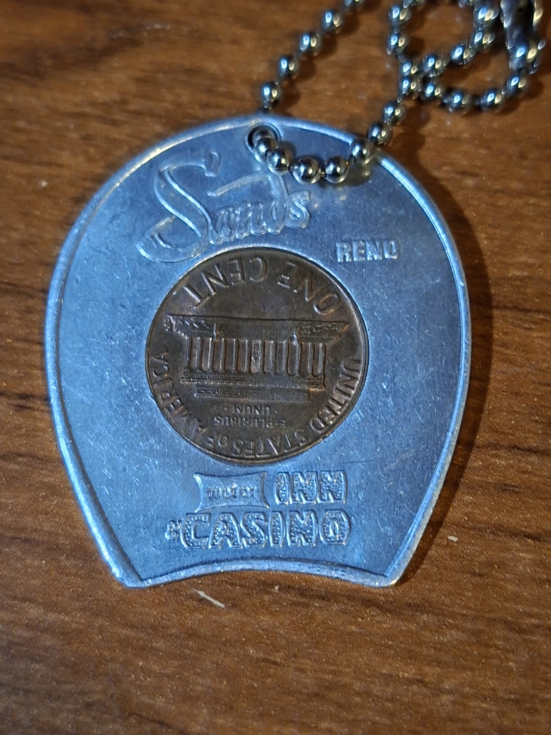 Vintage Good Luck Horseshoe Keychain with 1973 Penny - photo 3
