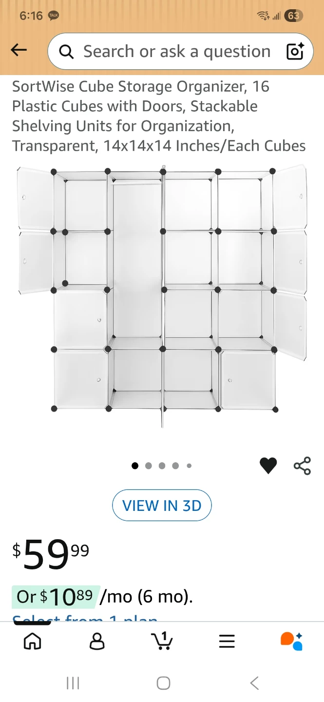 SortWise Cube Storage Organizer - 16 Plastic Cubes - photo 2