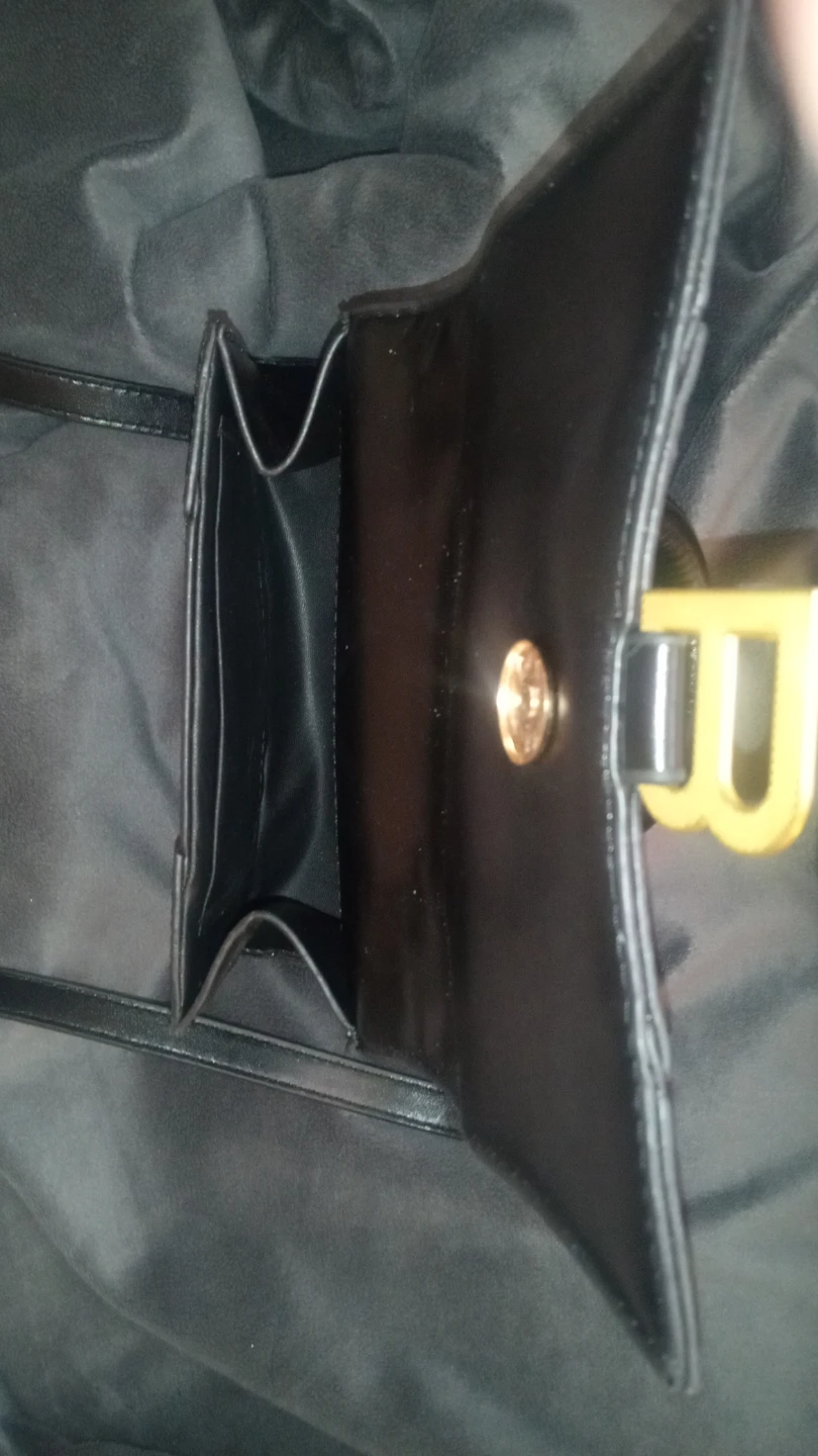 Black Handbag with 'B' Logo - photo 3