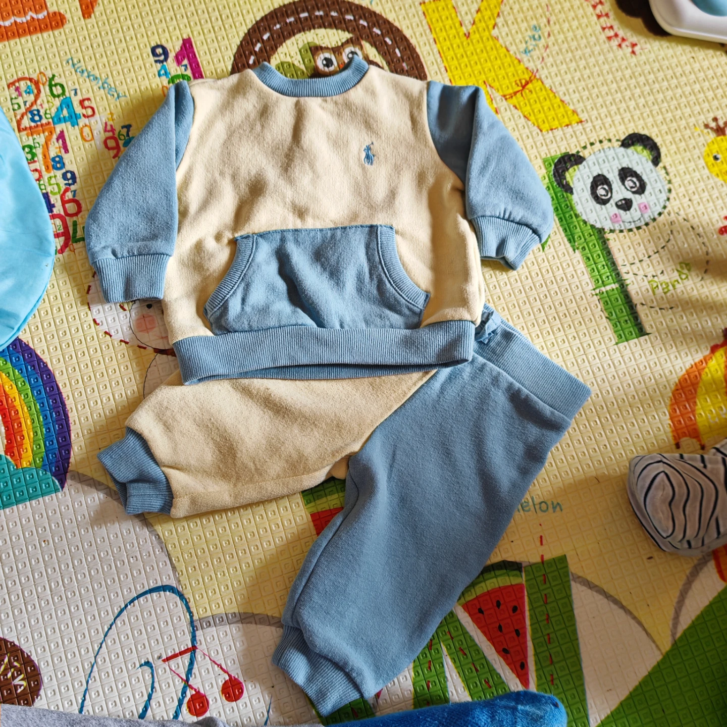 Ralph Lauren Polo Boys' Fleece Sweatshirt & Pants Set 6m - photo 2